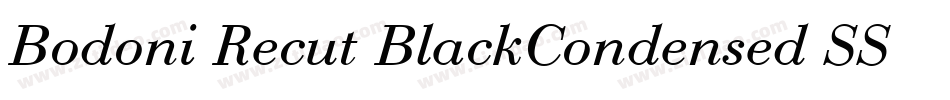 Bodoni Recut BlackCondensed SSi Normal字体转换